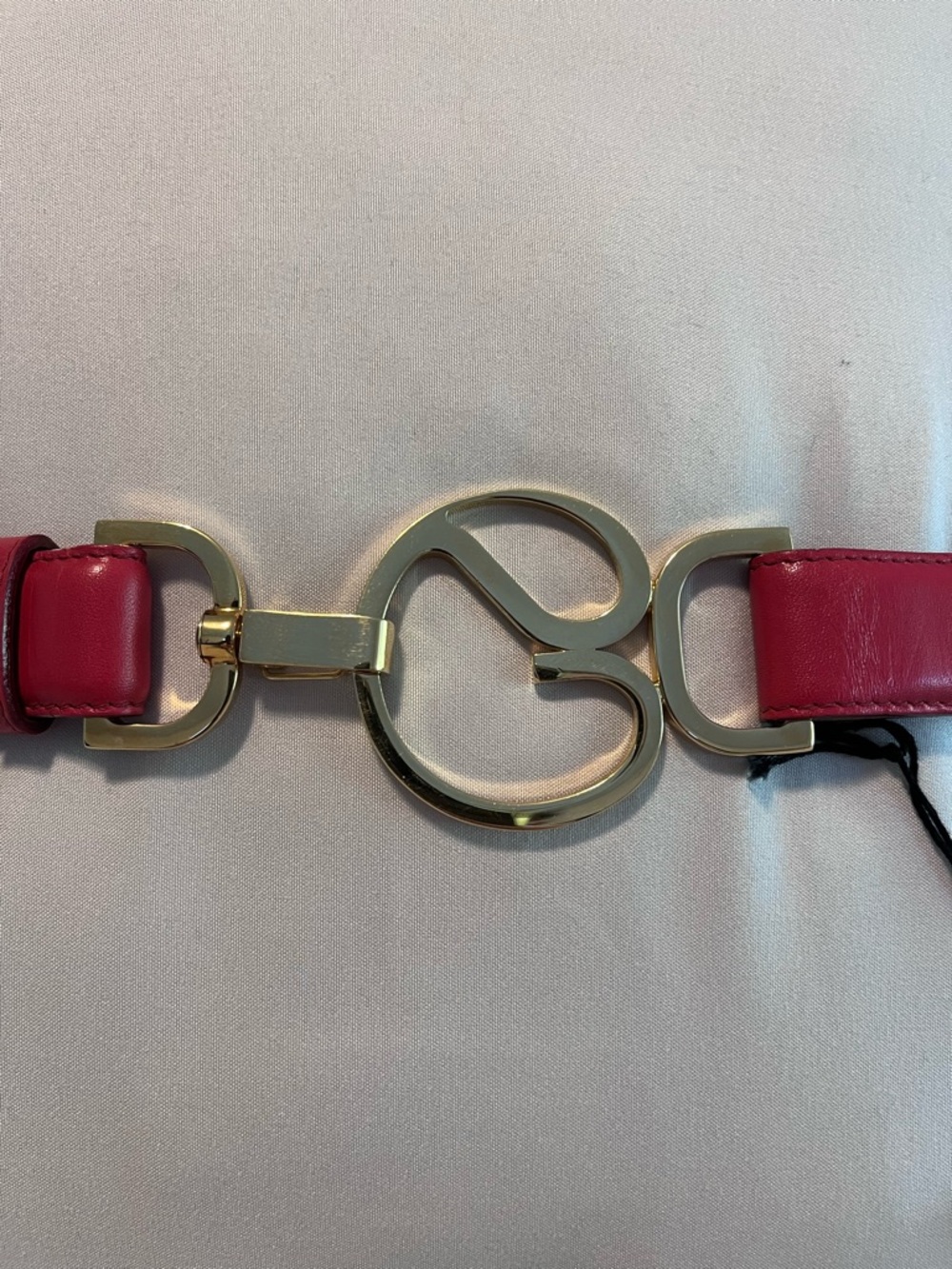 St. John red leather belt - Picture 2 of 5
